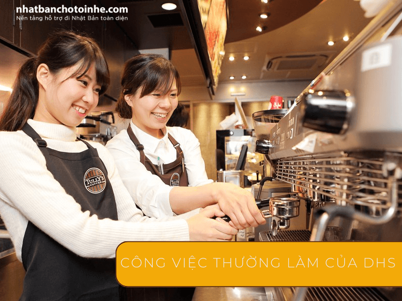 Công việc làm thêm của du học sinh Nhật Bản tại một quán cà phê