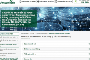Chuyển tiền từ Nhật về Việt Nam qua Vietcombank và thông tin cần biết