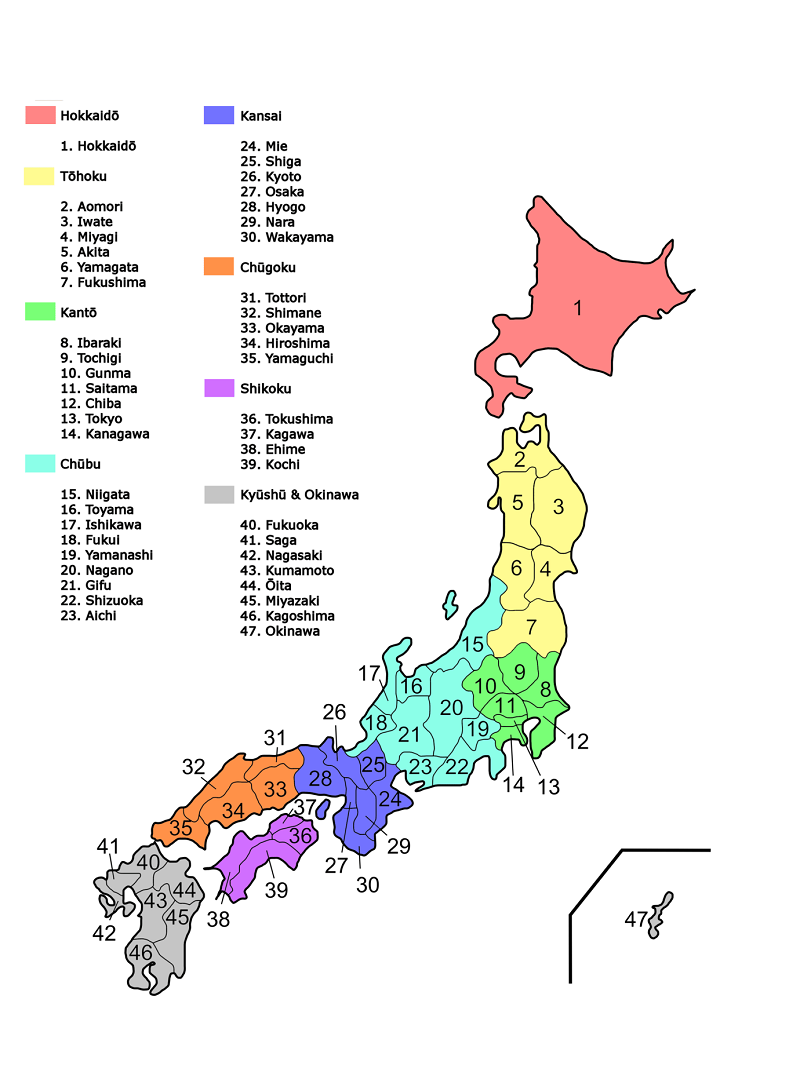 bản đồ Nhật Bản