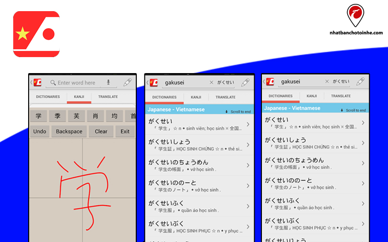 Phần mềm học tiếng Nhật Jdict