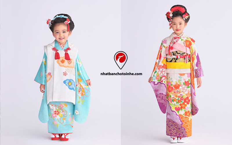 Du lịch nhật bản tháng 11: Kimono dành cho các bé gái trong lễ hội