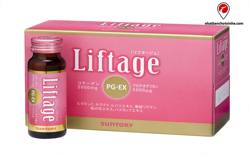 Nước uống Suntory Liftage PG-EX Collagen Nhật Bản
