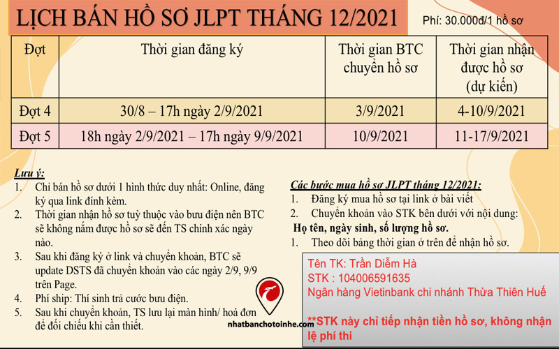 Đăng kí thi năng lực tiếng nhật JLPT tại Huế