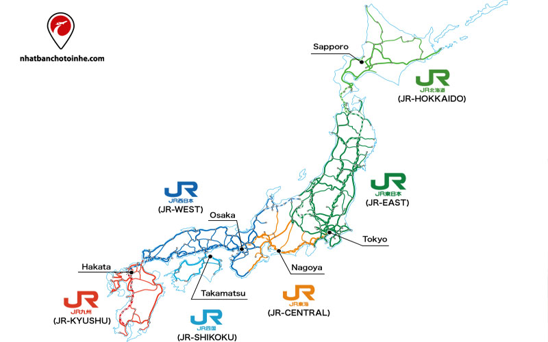 Các loại thẻ JR Pass theo từng khu vùng ở Nhật Bản