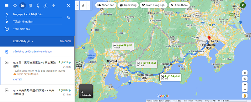 Tùy chọn phương tiện đi lại tại Nhật Bản