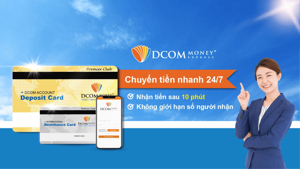 D.COMMUNICATIONS, INC (hay DCOM) là công ty chuyển tiền Nhật - Việt hàng đầu