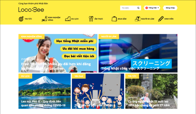 LocoBee có hơn 7.000 bài viết thuộc 7 chủ đề khác nhau