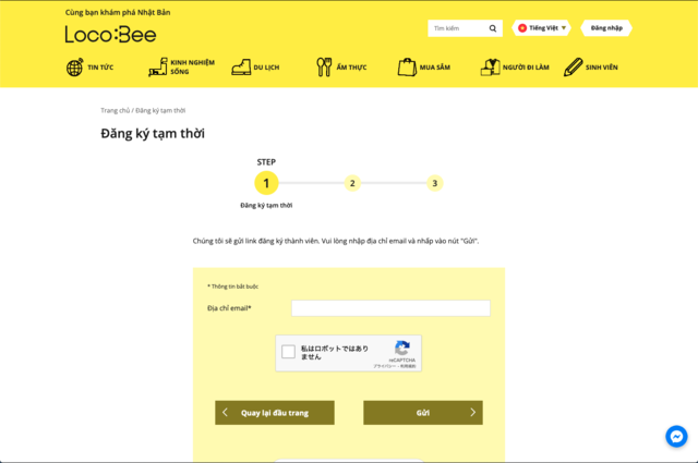 Chỉ mất vài phút đăng ký trở thành thành viên của LocoBee