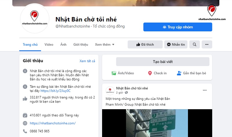 Fanpage Nhật Bản chờ tôi nhé