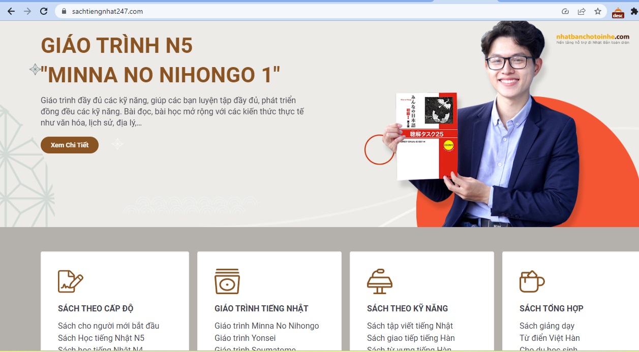 Sachtiengnhat247.com - Trang web mua sách tiếng Nhật uy tín